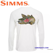 Реглан Simms Solar-Tech Tee Rainbow Trout White размер XL